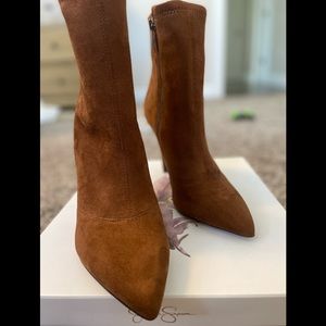 Jessica Simpson suede brown booties